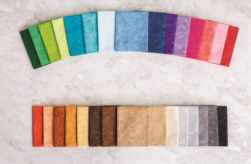 Connecting Threads Blender Collection 30 pcs 18"x22" 100% Cotton Precut Quilting Fabric Bundle Fat Quarters (Mirage Tonals) - Image 2